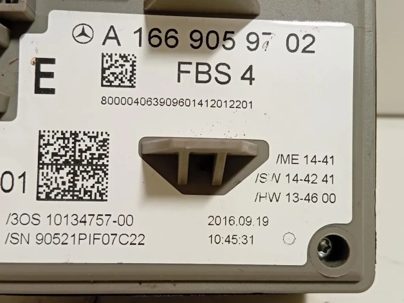 Interruttore Sistema Start-stop A 166 905 97 02 Mercedes Classe GLE W166 2015
