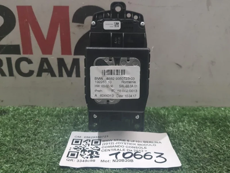 Joystick Modulo Comando Console Centrale 65829350723 Bmw Serie 5 F10 Berlina 2012