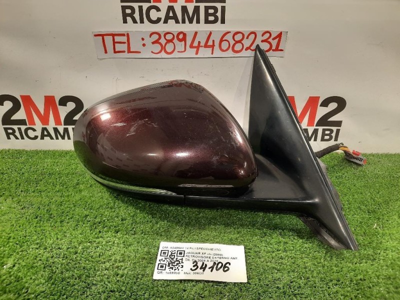 Retrovisore Esterno ANT DX A049504 14 FILI SPECCHIETTO Jaguar XF I 2008