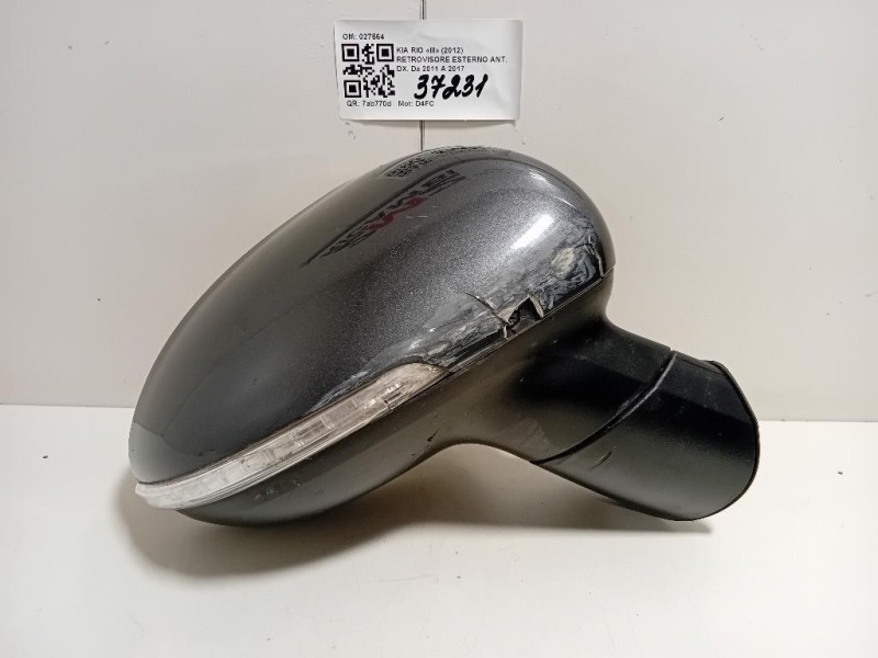 Retrovisore Esterno ANT DX VETRO SPECCHIO Kia RIO III 2012