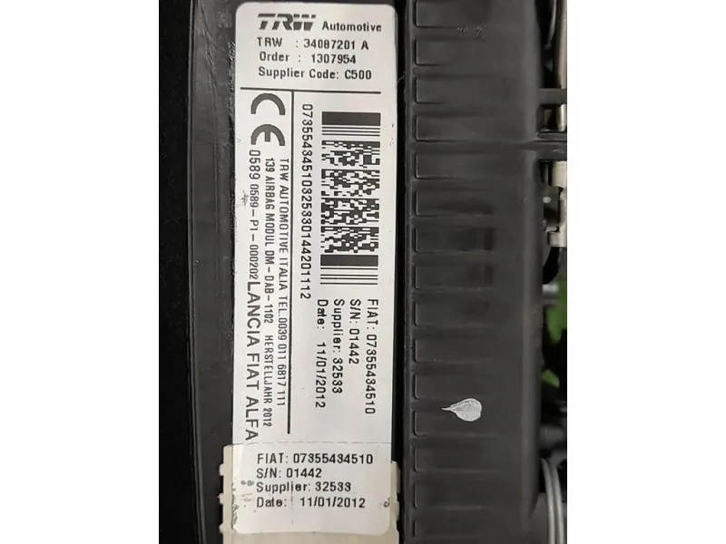 KIT Airbag Fiat Panda III 2012