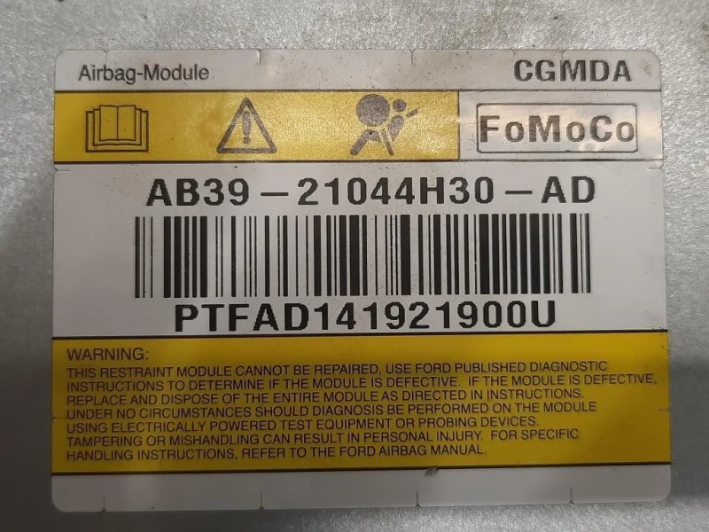 KIT Airbag AB39-21043B13-AAB39-21044H30-ADAB3921611B08A Ford Ranger IV 2012