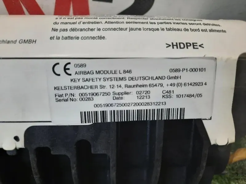 KIT Airbag Lancia Ypsilon III 2011