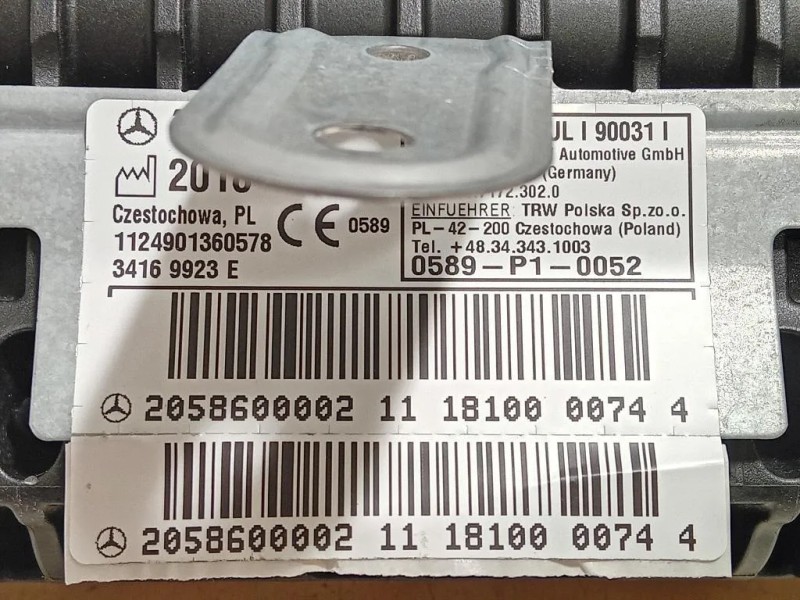 KIT Airbag KIT AIRBAG SENZA CRUSCOTTO Mercedes Classe C W205 2014