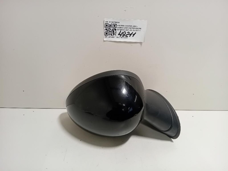 Retrovisore Esterno ANT DX 51162755636 Mini MINI Cooper R57 Cabrio 2007