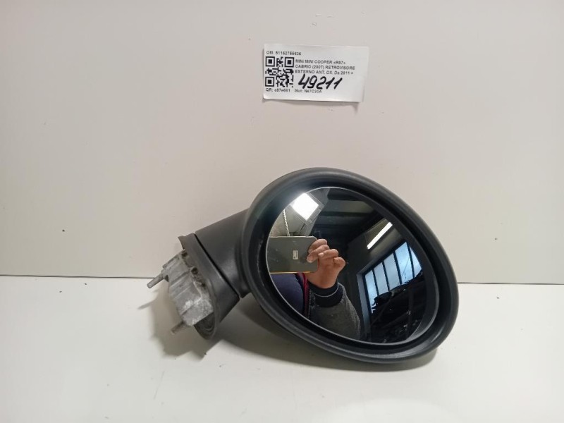 Retrovisore Esterno ANT DX 51162755636 Mini MINI Cooper R57 Cabrio 2007