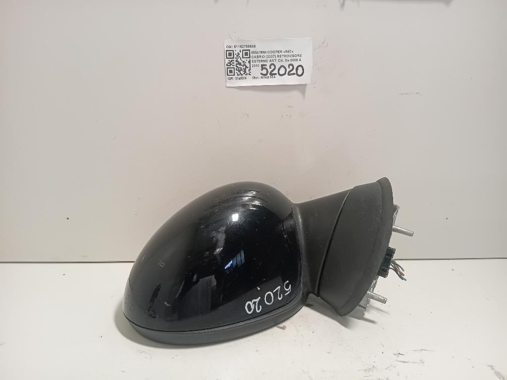 Retrovisore Esterno ANT DX 51162755636 5 FILE Mini MINI Cooper R57 Cabrio 2007