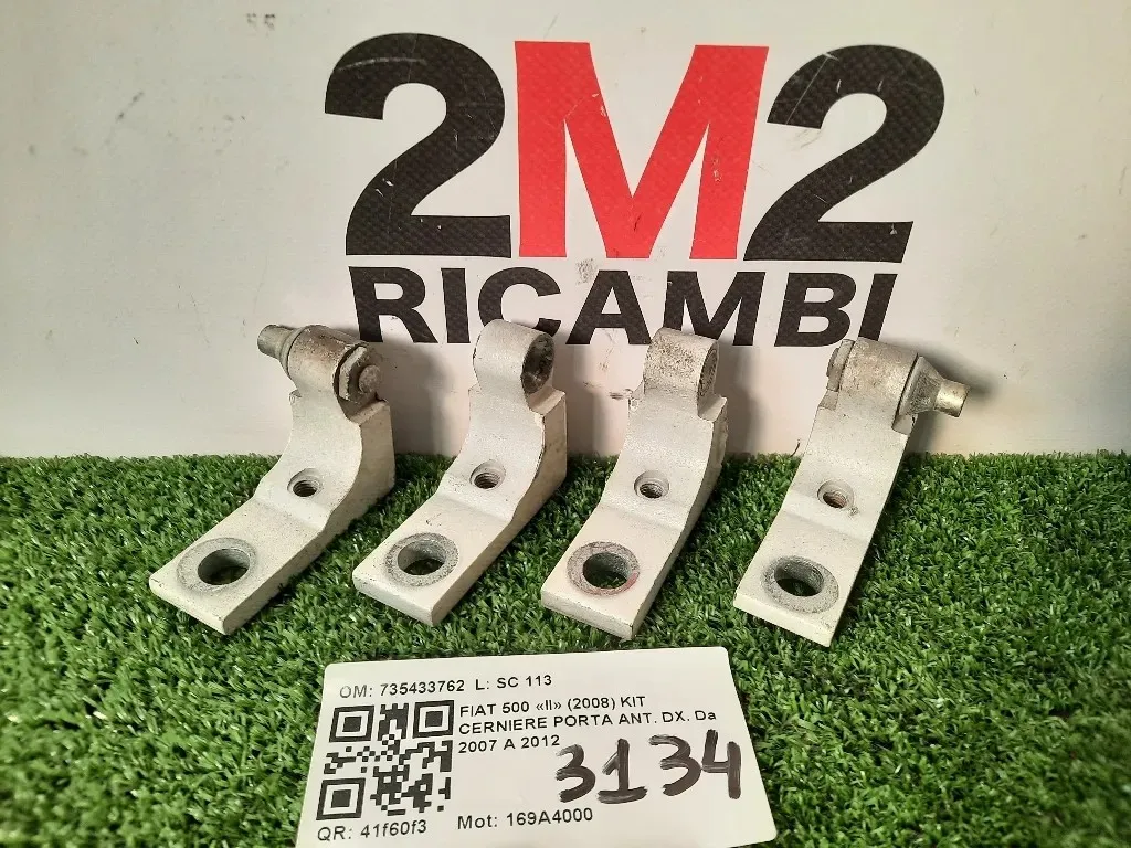 KIT Cerniere Porta ANT DX Fiat 500 II 2008