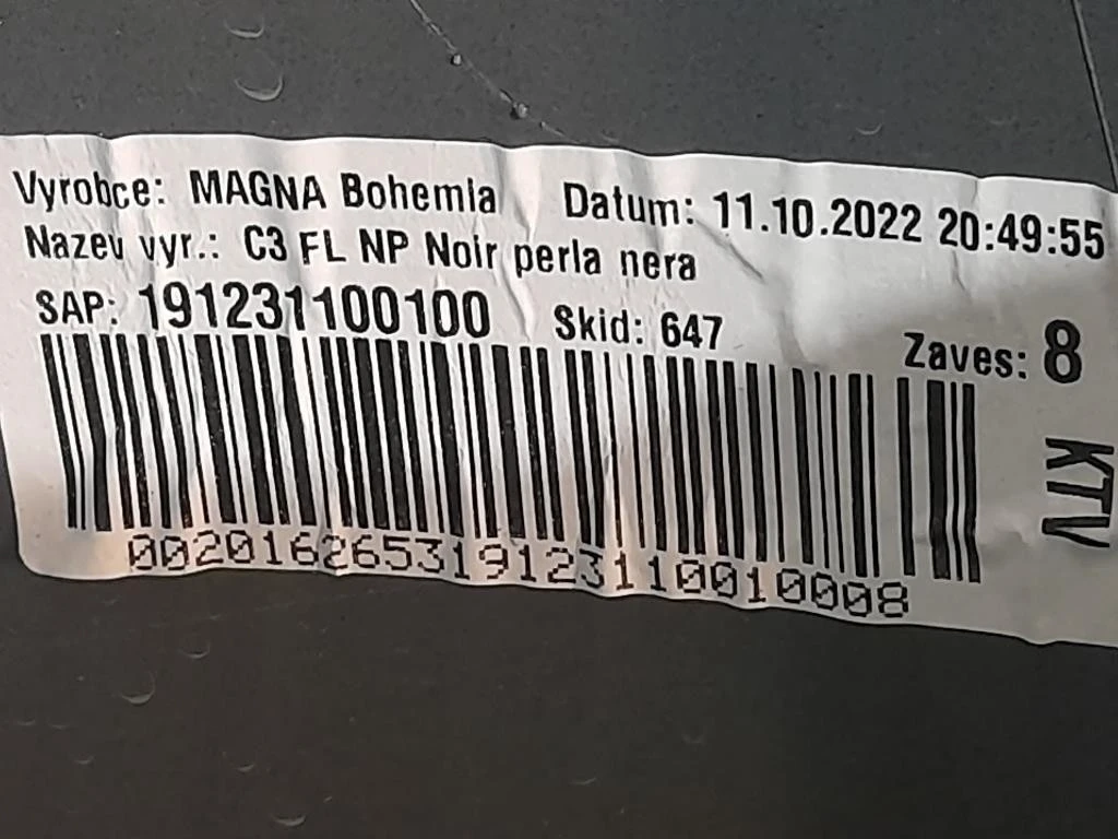 Paraurti ANT 9833504580 Citroen C3 III 2016