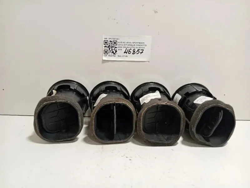 KIT Griglie Condotto ARIA Cruscotto 8P0 820 901 4 PZ Audi A3 8VA Sportback 2012