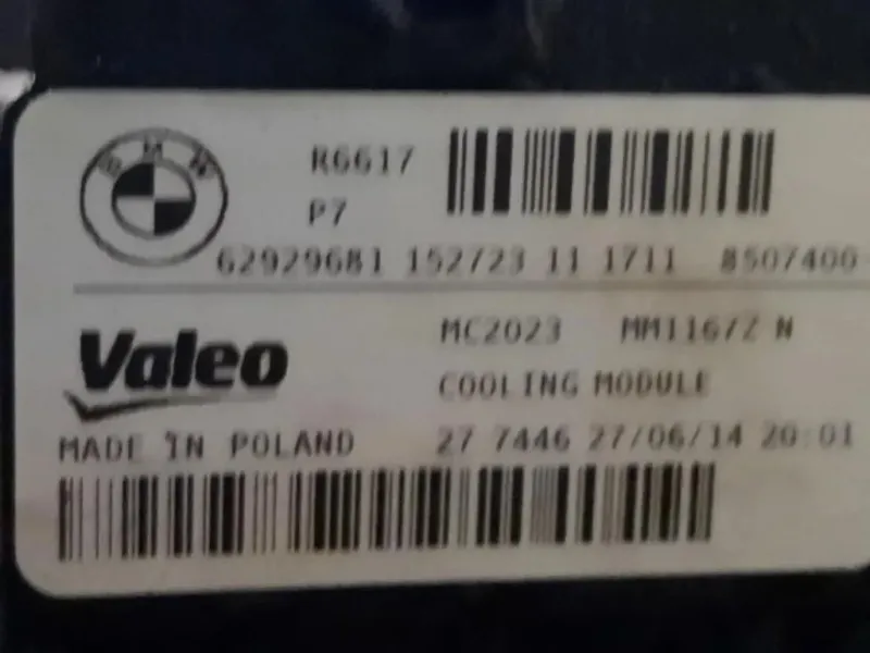 KIT Radiatori 5020644 Bmw Serie 1 F20 Berlina 2012