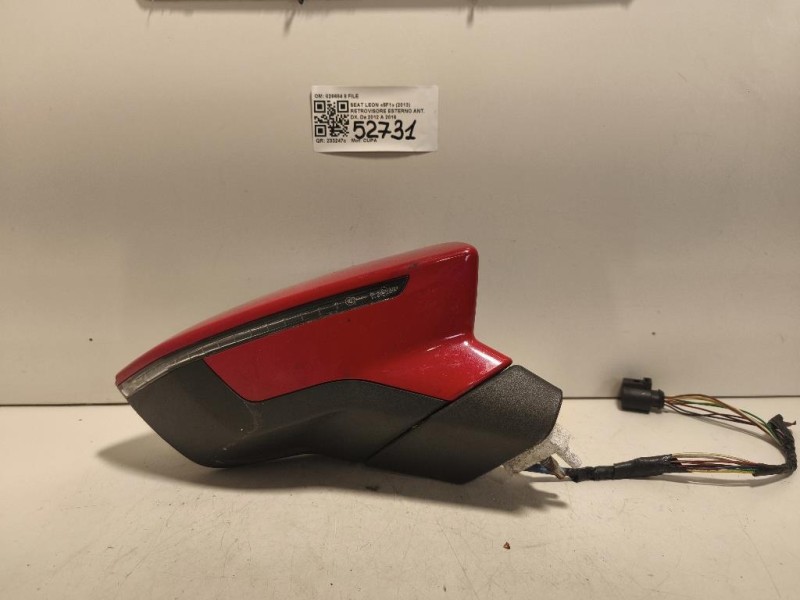 Retrovisore Esterno ANT DX 026684 8 FILE Seat LEON 5F1 2013