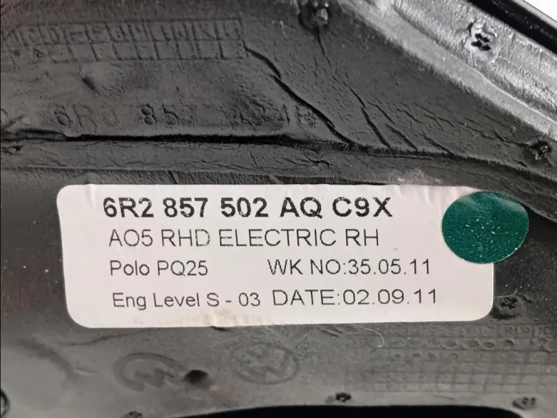 Retrovisore Esterno ANT DX 6 FILI 6R2857502 Volkswagen POLO VI 2009