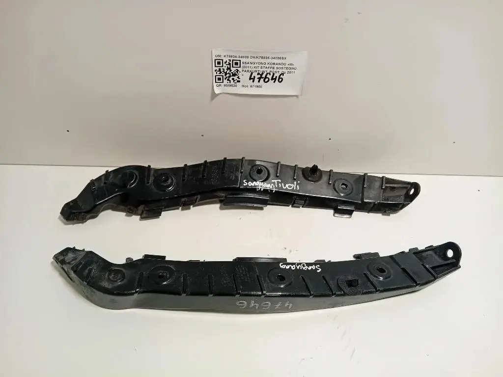 KIT Staffe Sostegno Paraurti INT POST K78834-34000 DXK78835-34000SX Ssangyong Korando III 2011