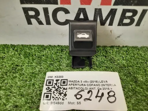 LEVA Apertura Cofano Interna Abitacolo ANT K3203 Mazda 3 III 2016