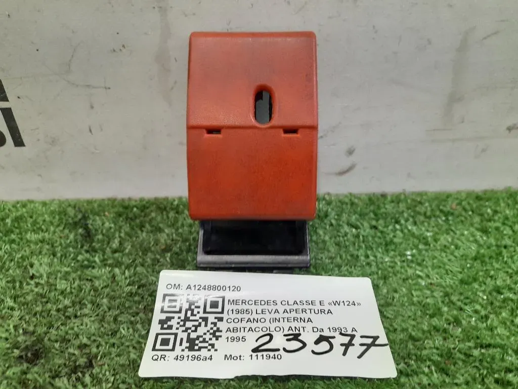 LEVA Apertura Cofano Interna Abitacolo ANT A1248800120 Mercedes Classe E W124 1985