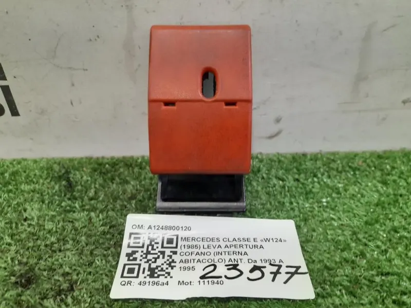 LEVA Apertura Cofano Interna Abitacolo ANT A1248800120 Mercedes Classe E W124 1985