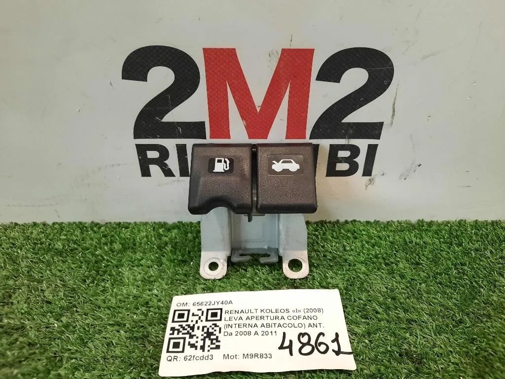 LEVA Apertura Cofano Interna Abitacolo ANT 65622JY40A Renault Koleos I 2008