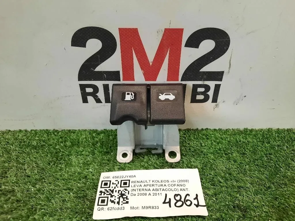 LEVA Apertura Cofano Interna Abitacolo ANT 65622JY40A Renault Koleos I 2008