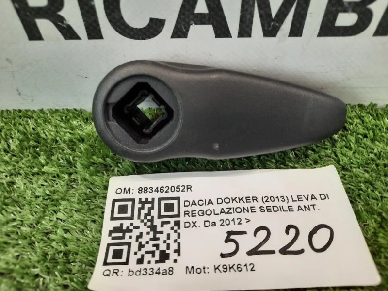 LEVA DI Regolazione Sedile ANT DX 883462052R Dacia Dokker 2013