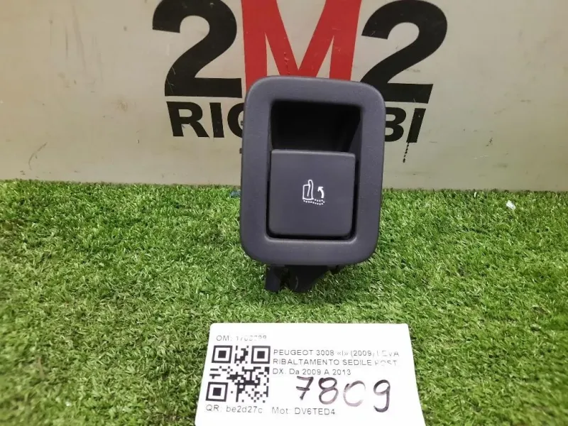 LEVA Ribaltamento Sedile POST DX 1700698 Peugeot 3008 I 2009
