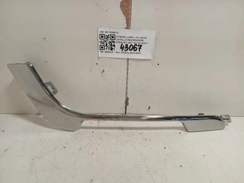 Listello Decorazione Paraurti ANT DX 98118266VD Citroen Jumpy IV 2016
