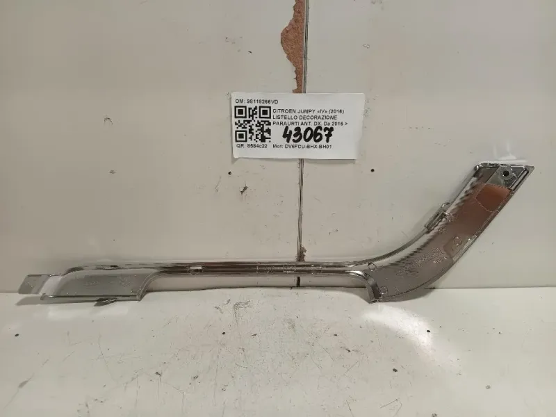 Listello Decorazione Paraurti ANT DX 98118266VD Citroen Jumpy IV 2016