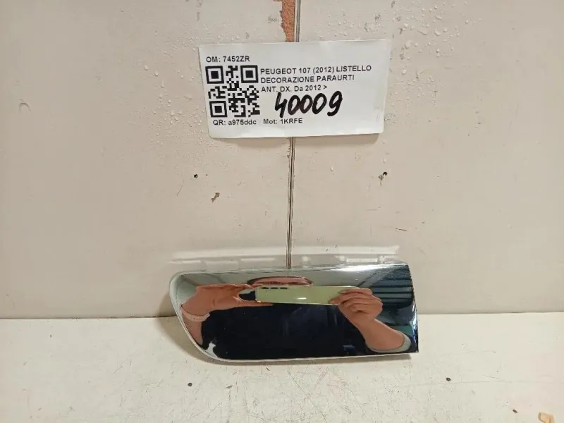 Listello Decorazione Paraurti ANT DX 7452ZR Peugeot 107 2012