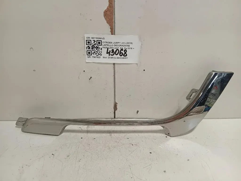 Listello Decorazione Paraurti ANT SX 98118266VD Citroen Jumpy IV 2016