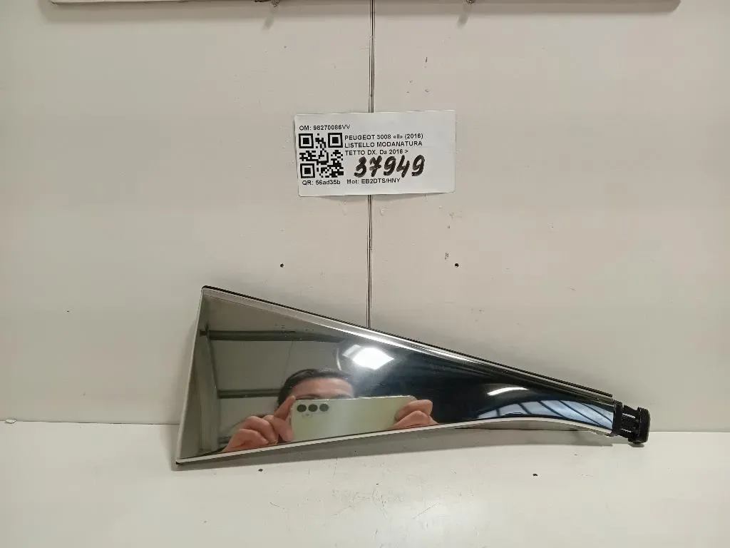 Listello Modanatura Tetto DX 98270086VV Peugeot 3008 II 2016