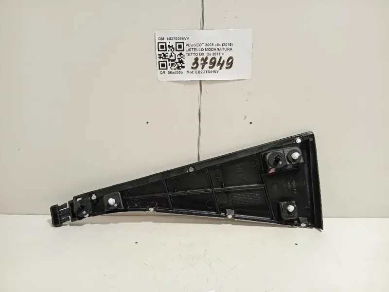 Listello Modanatura Tetto DX 98270086VV Peugeot 3008 II 2016