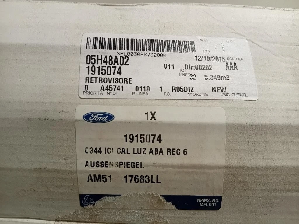 Retrovisore Esterno ANT SX 1915074 7 FILI Ford S-max II 2015