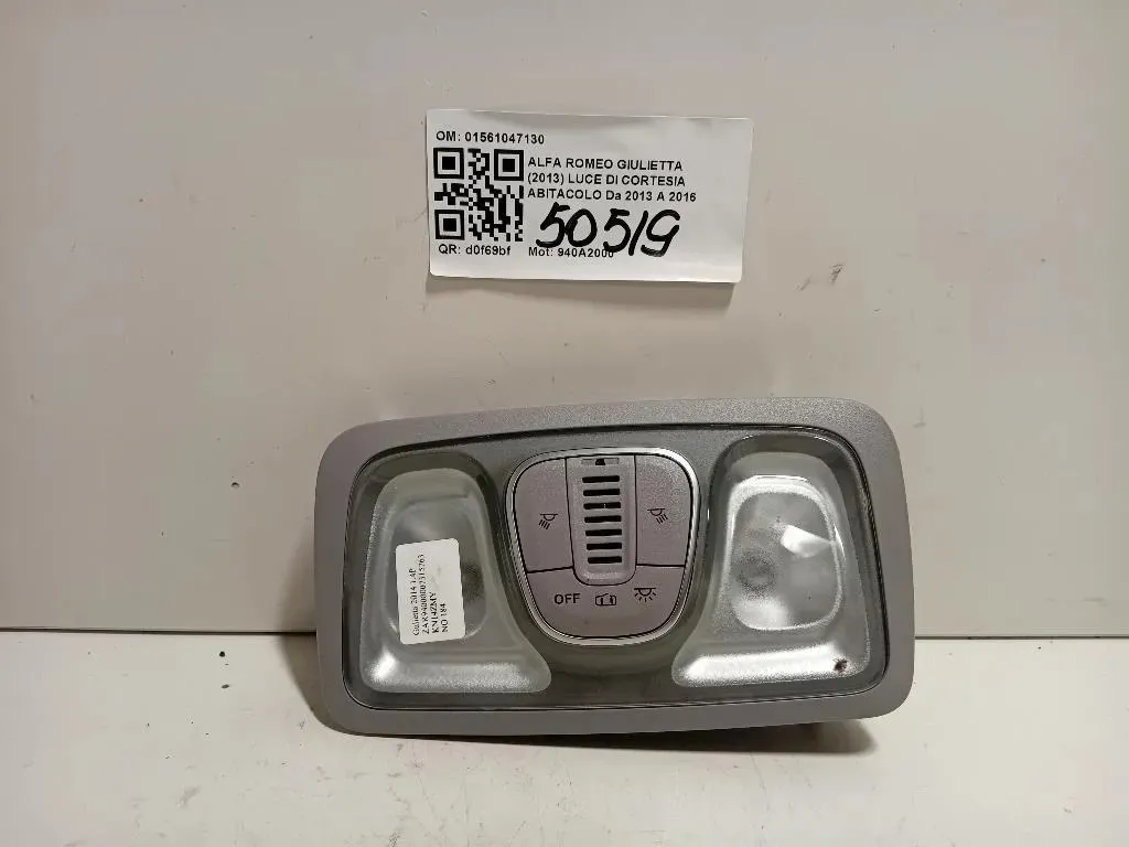 LUCE DI Cortesia Abitacolo 01561047130 Alfa Romeo Giulietta 2013