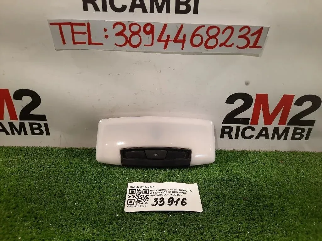 LUCE DI Cortesia Abitacolo 42921949404 Bmw Serie 1 F20 Berlina 2012