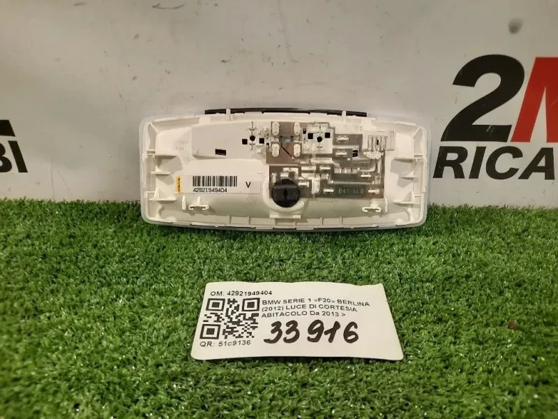 LUCE DI Cortesia Abitacolo 42921949404 Bmw Serie 1 F20 Berlina 2012