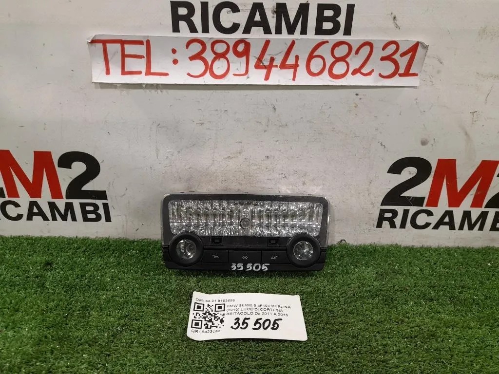 LUCE DI Cortesia Abitacolo 6331 9163699 Bmw Serie 5 F10 Berlina 2010
