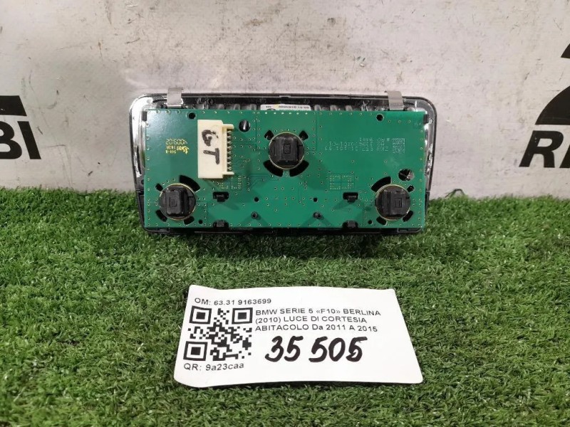 LUCE DI Cortesia Abitacolo 6331 9163699 Bmw Serie 5 F10 Berlina 2010