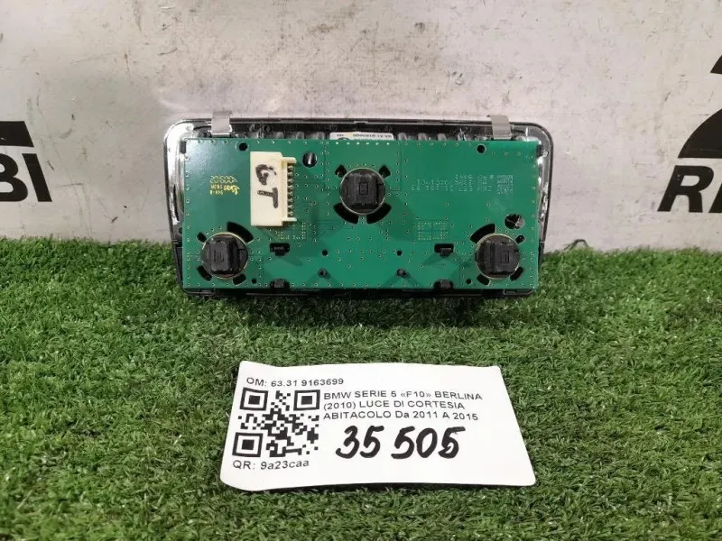 LUCE DI Cortesia Abitacolo 6331 9163699 Bmw Serie 5 F10 Berlina 2010