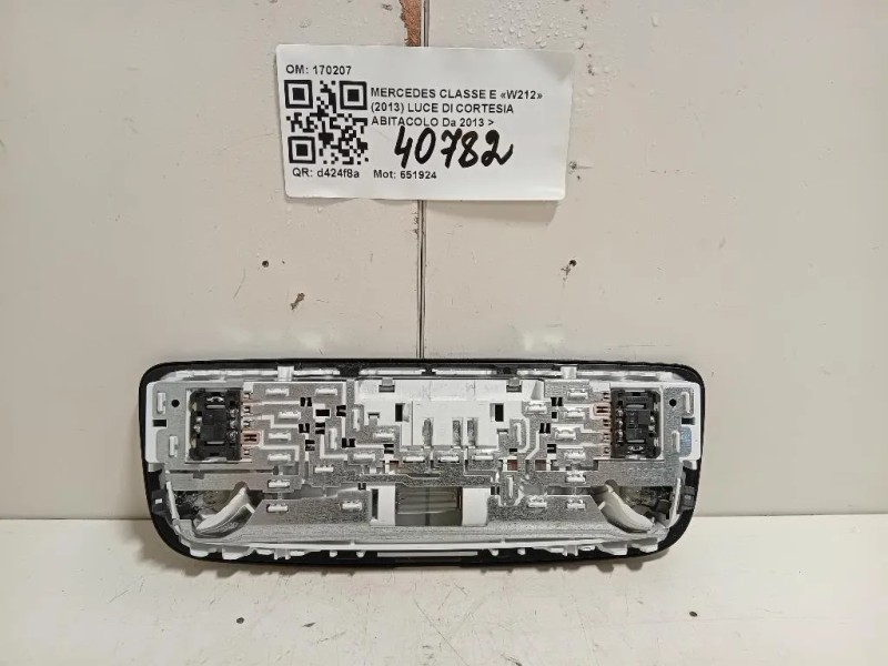LUCE DI Cortesia Abitacolo 170207 Mercedes Classe E W212 2013