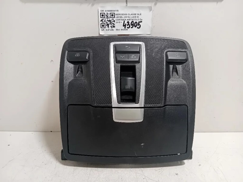 LUCE DI Cortesia Abitacolo A1669004115 Mercedes Classe GLE W166 2015