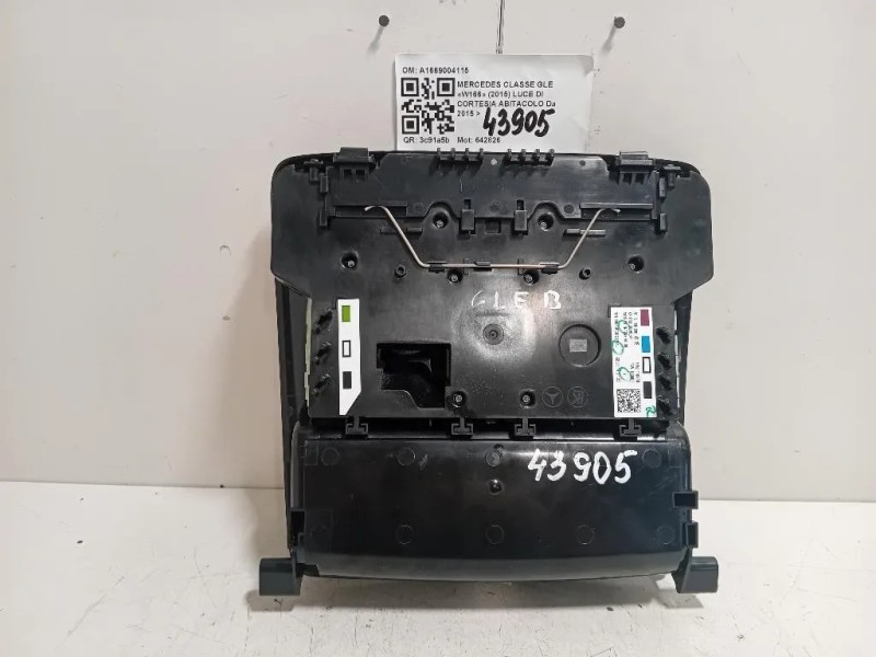 LUCE DI Cortesia Abitacolo A1669004115 Mercedes Classe GLE W166 2015