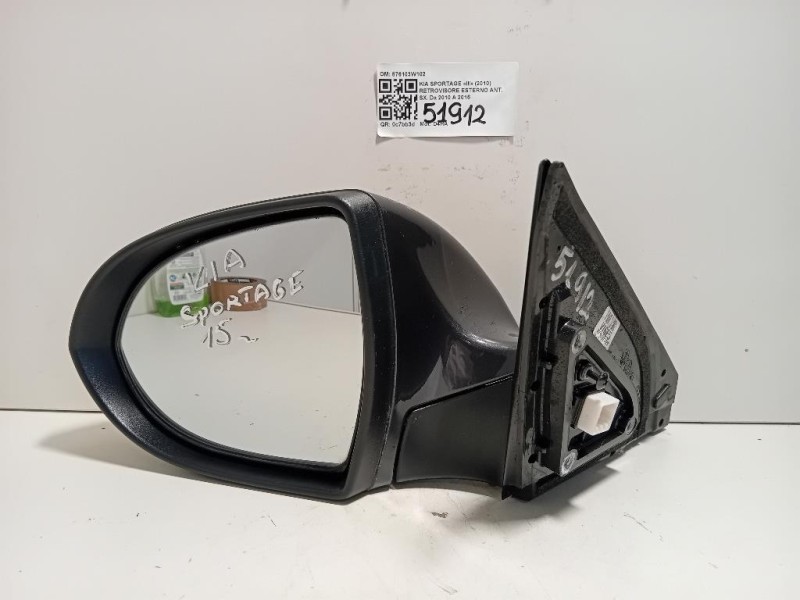 Retrovisore Esterno ANT SX 876103W102 9 FILE Kia Sportage III 2010