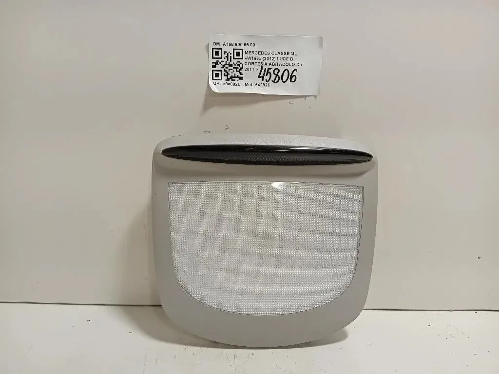 LUCE DI Cortesia Abitacolo A166 900 65 00 Mercedes Classe ML W166 2012