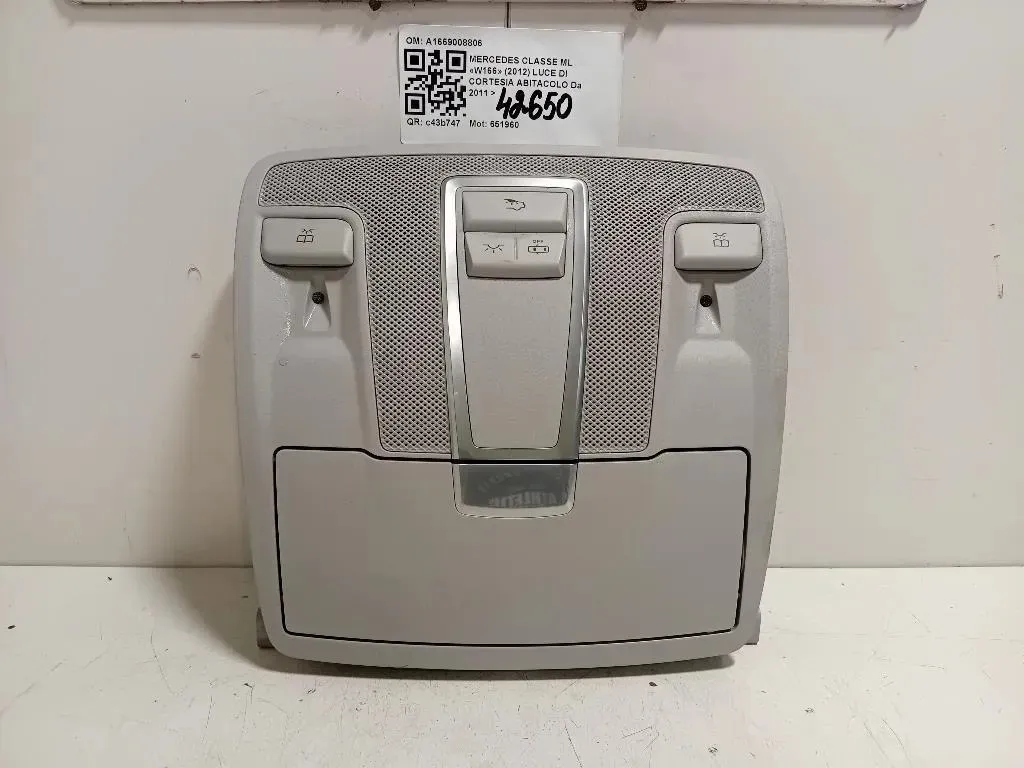 LUCE DI Cortesia Abitacolo A1669008806 Mercedes Classe ML W166 2012