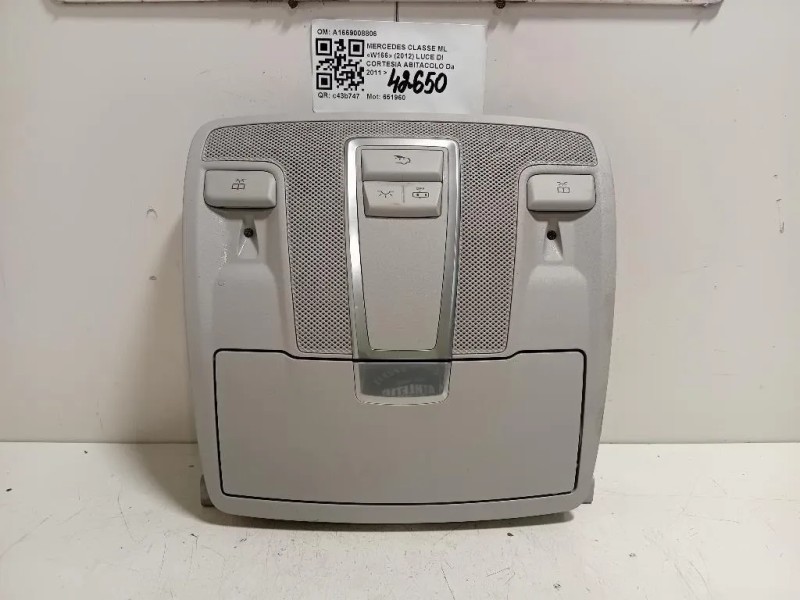 LUCE DI Cortesia Abitacolo A1669008806 Mercedes Classe ML W166 2012