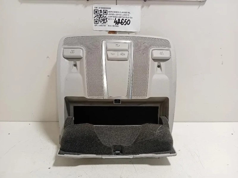 LUCE DI Cortesia Abitacolo A1669008806 Mercedes Classe ML W166 2012
