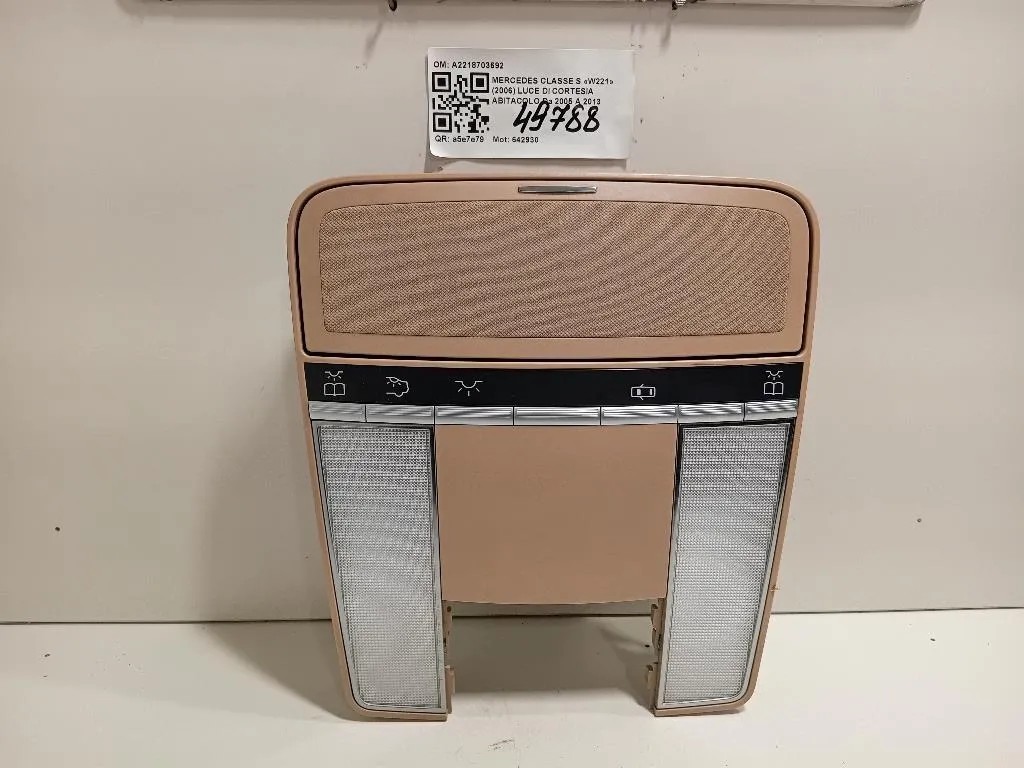LUCE DI Cortesia Abitacolo A2218703692 Mercedes Classe S W221 2006