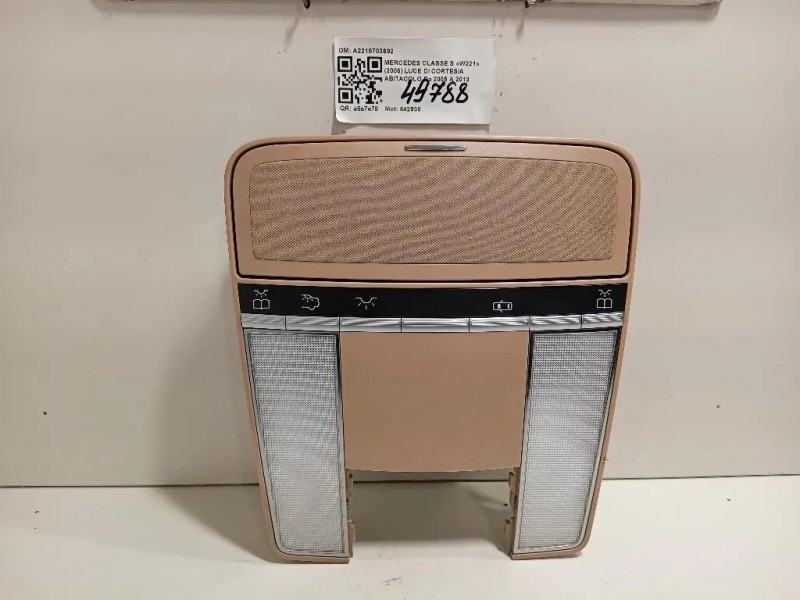 LUCE DI Cortesia Abitacolo A2218703692 Mercedes Classe S W221 2006