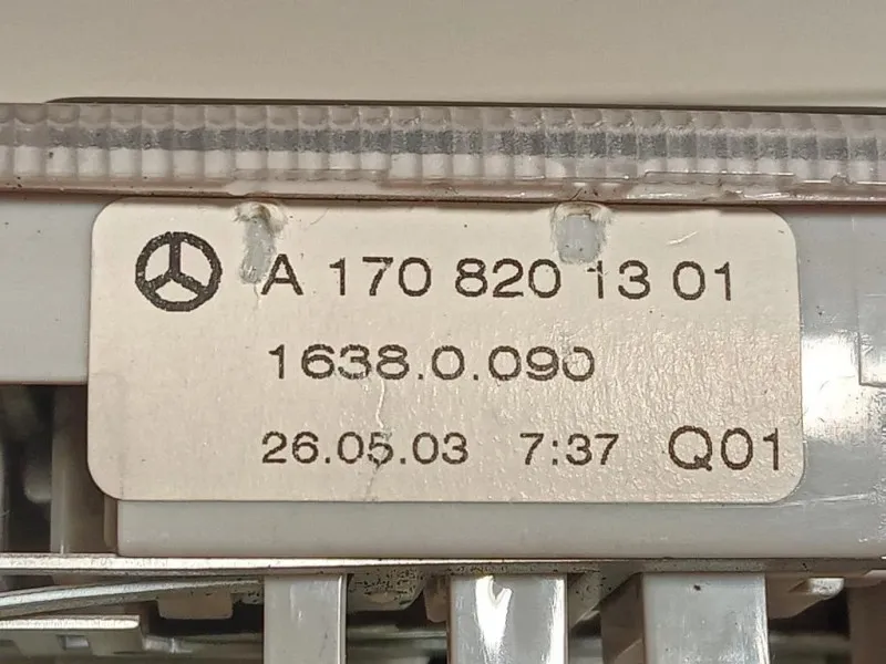 LUCE DI Cortesia Abitacolo A170 820 13 01 Mercedes Classe SLK R170 1997