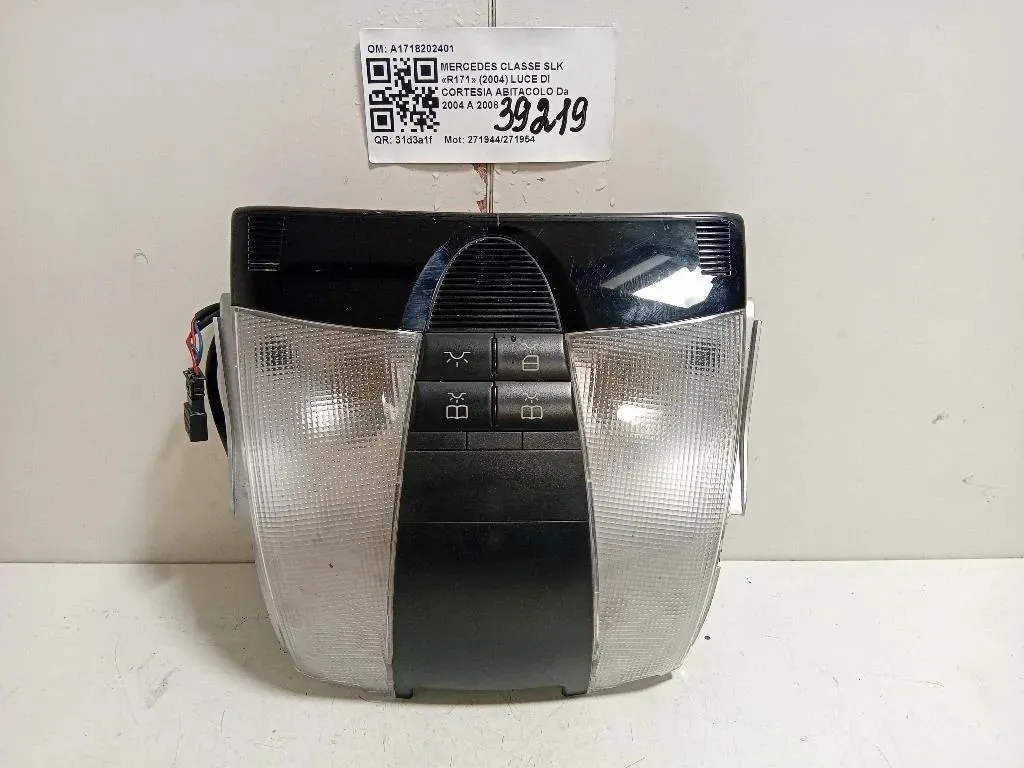 LUCE DI Cortesia Abitacolo A1718202401 Mercedes Classe SLK R171 2004